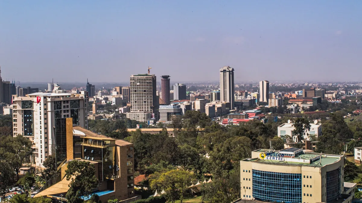 Nairobi cityscape, where most Kenyan banks, microfinance banks and payment service providers hold their head offices