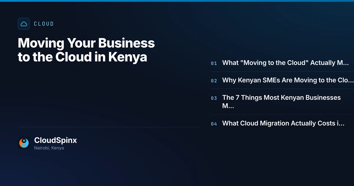 Moving Your Business to the Cloud in Kenya