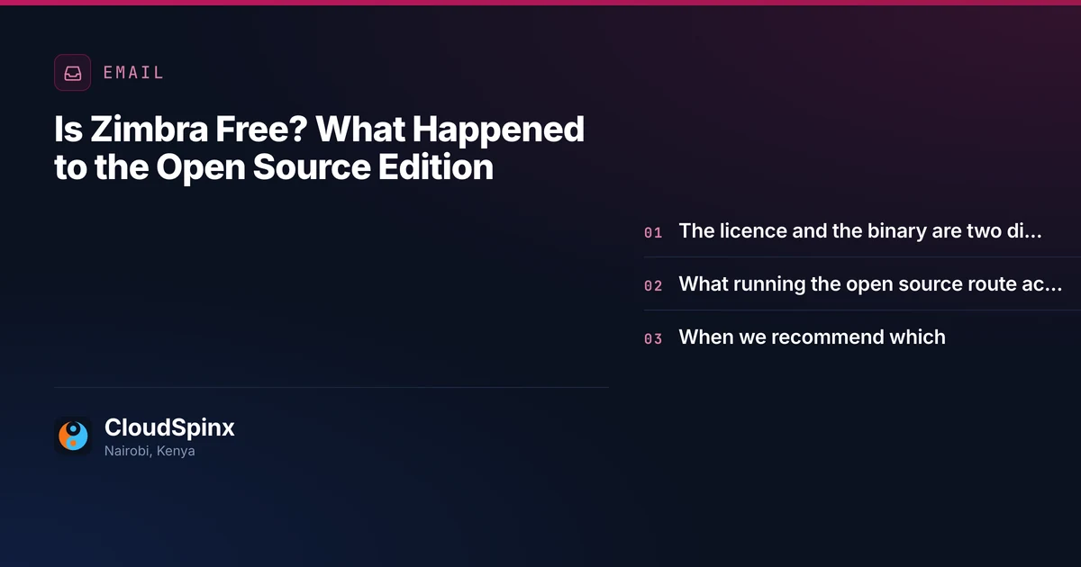 Is Zimbra Free? What Happened to the Open Source Edition