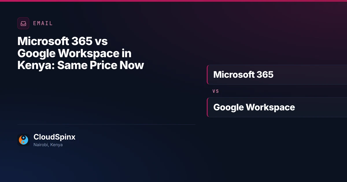 Microsoft 365 vs Google Workspace in Kenya: Same Price Now