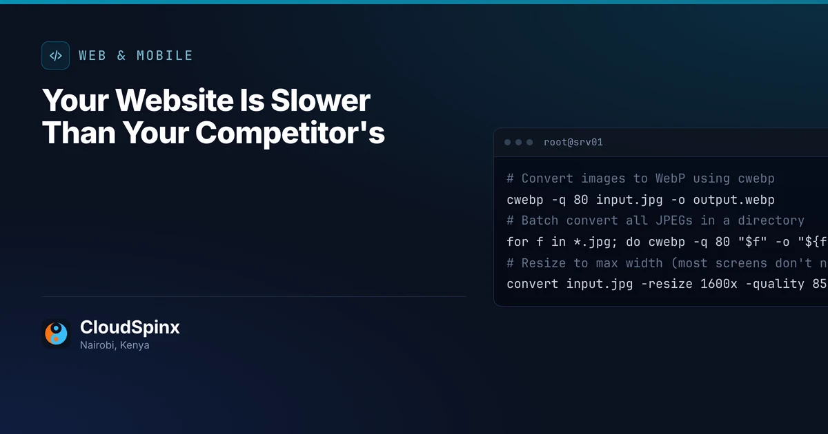 Your Website Is Slower Than Your Competitor's